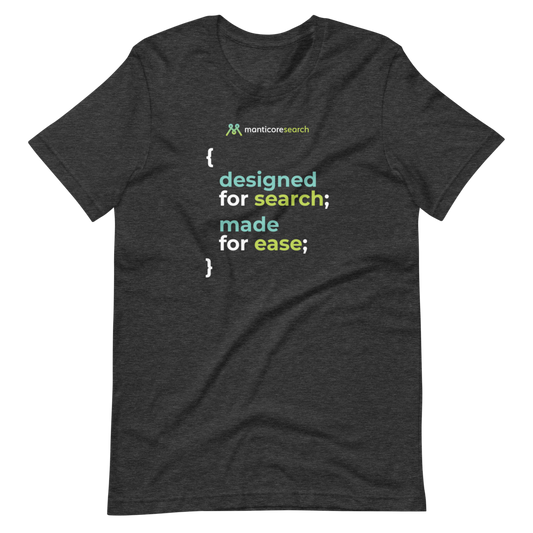 Short-Sleeve Unisex T-Shirt Manticore Search Design #1 Charcoal Heather